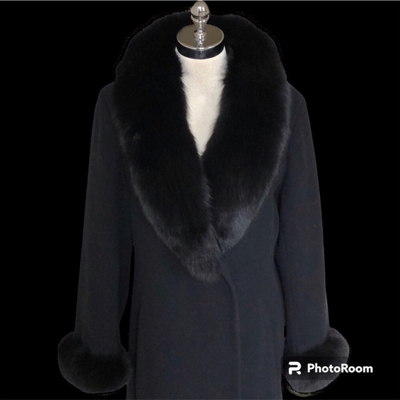 Vintage Maxi Fox Fur Lapel Full Length Coat - Picture 4 of 13